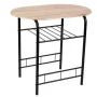 Mainstays 3 Piece Metal and Wood Dining Set, Black and Gray Color - Image 3