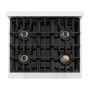 ZLINE - 30 in. Wide 4 Burner Autograph  Classic Built-In Gas Cooktop DuoPro and Black Accents (PCRTZ-30-MB) - Stainless Steel - Image 2