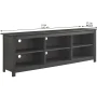 Mainstays Adjustable Shelf TV Stand for TVs up to 70 in, Black Finish - Image 5