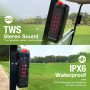 Dprofy 2Pcs Pro Portable Magnetic Bluetooth Golf Speaker Wireless Waterproof IPX6/Shockproof - 3rd Generation Magnetic Golf Speakers for Golf Cart 24 Hour Playtime (2Pcs with TWS & SD Card Function) - Image 5