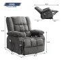JONPONY Power Lift Recliner Chair Recliners for Elderly with Heat and Massage Recliner Chair for Living Room with Infinite Position and Side Pocket,USB Charge Port,Grey - Oversized - Image 2