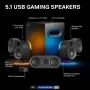 SteelSeries - Arena 9 5.1 Bluetooth Gaming Speakers with RGB Lighting (6 Piece) - Black - Image 2