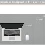TOWWI Dual Sided Desk Pad, 36" x 17" PU Leather Desk Mat, Waterproof Desk Blotter Protector Mouse Pad (Gray/Sliver) - Image 3
