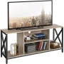 Alden Design TV Stand with Storage for TVs up to 65'', Distressed Gray - Image 1