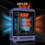 Thermaltake - LCGS Reactor 9770TF Gaming Desktop AMD Ryzen 7 9700X 2024, 32GB DDR5 Memory, NVIDIA GeForce RTX 5070 Ti, 2TB NVMe M.2 - Purple - Image 4