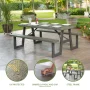 Lifetime 6-Foot W-Frame Polyethylene Folding Picnic Table, Brown (60233) - Image 3