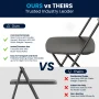 Flash Furniture Hercules Series Plastic Folding Event Chairs for Adults, Set of 2, Black - Image 5
