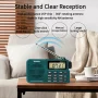 Portable AM/FM Radio, Small Pocket Radio with Bluetooth, Bass Speaker, Support Micro SD Card and Record, Long Battery Life - Image 4