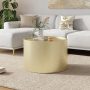 Braeburn 26 in. Silver Round Metal Top Coffee Table - Image 1