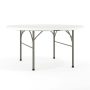 Elon 60 in. L Rectangular Granite White Plastic Top Folding Utility Tables - Image 1