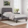 Upholstered Bed Frame, Queen Platform Bed Frame with Adjustable Headboard, Strong Wooden Slats Support, Beige - Image 1