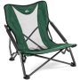 Low Profile Folding Aluminum Camping Chair for Beach, Picnic, Barbqeues, Sporting Events with Carry Bag, Green - Image 1