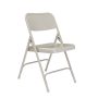 200 Series Black Premium All-Steel Double Hinge Folding Chair (4-Pack) - Grey - Image 1