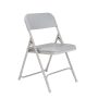 Grey Plastic Seat Stackable Outdoor Safe Folding Chair (Set of 4) - Image 1