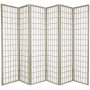 6 ft. Grey Window Pane 6-Panel Room Divider - Image 1