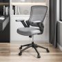 25 in. Width Big and Tall Brown Faux Leather Task Chair with Adjustable Height - Image 1