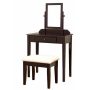 Alligood 3-Piece Mahogany Vanity Set with Mirror and Stool - Image 1