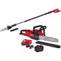 M18 FUEL 10 in. 18V Lithium-Ion Brushless Electric Cordless Telescoping Pole Saw w/16 in. Chainsaw Kit (2-Tool) - Image 1