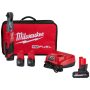 M12 FUEL 12V Li-Ion Brushless 3/8 in. Cordless Ratchet Kit with (2) 2.0Ah Batteries, Charger & Tool Bag & 5.0 Ah Battery - Image 1