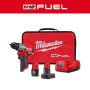 M12 FUEL 12V Lithium-Ion Brushless Cordless 1/2 in. Hammer Drill Kit with 4.0 Ah and 2.0 Ah Battery and Soft Case - Image 1