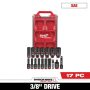 SHOCKWAVE Impact-Duty 3/8 in. Drive SAE Deep Well Impact PACKOUT Socket Set (17-Piece) - Image 1