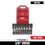 SHOCKWAVE Impact-Duty 3/8 in. Drive Metric Deep Well Impact PACKOUT Socket Set (19-Piece) - Image 1