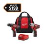 M12 12V Lithium-Ion Cordless Drill Driver/Impact Driver Combo Kit (2-Tool) with M12 Rotary Tool - Image 1
