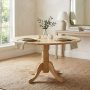 Unfinished Round Drop Leaf Dining Table - Natural - Image 1