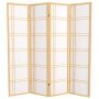 6 ft. Natural 4-Panel Room Divider - Image 1