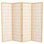 5 ft. Natural 4-Panel Room Divider - Image 1