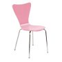 Bent Plywood Expresso Stack Chair with Chrome Plated Metal Legs - Pink - Image 1