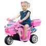 3-Wheel Battery Powered Motorcycle Ride on Toy in Pink - Image 1
