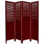 6 ft. Rosewood 4-Panel Room Divider - Image 1