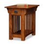 12 in. W x 24 in. D Rustic Oak with Slate Tile Highlights Rectangle Wood End/Side Table with Shelf - Image 1
