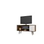 Liberty 53.14 in. White and Gloss TV Stand Fits TVs Up to 50 in. with Storage Doors, Shelves and Cable Management - Image 1