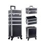Adazzo 4 in 1 Rolling Makeup Case Cosmetic Train Case Trolley Roll Travel Box... - Image 1