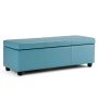 Avalon 48 in. Wide Vegan Leather Storage Ottoman Bench in Red - Image 1