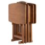 Dylan 23.62 in. Oversize Teak 5-Piece Snack Table - Image 1