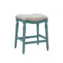 Collins Big and Tall 27 in. Teal Backless Wood Counter Upholstered Stool with Fabric Seat - Image 1