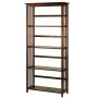 34 in. Walnut Espresso Wood 5-shelf Etagere Bookcase with Open Back, 63 in. - Image 1