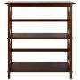 Montego Black Open Bookcase - 34.25 in. Walnut Wood 2-shelf Etagere Bookcase with Open Storage - Image 1