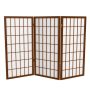 3 ft. Short Window Pane Shoji Screen - Walnut - 3 Panels - Image 1