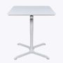 36 in. Pneumatic Height Adjustable Square Cafe Table - White - Image 1