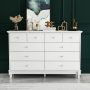 10-Drawer White Paint Finish Dresser Chest of Drawers Cabinet 35.4 in. H x 55.1 in. W x 15.7 in. D - Image 1