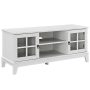 Isle 47 in. White Wood TV Stand Fits TVs Up to 50 in. with Storage Doors - Image 1