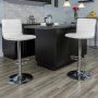 Betsy 33 in. White Vinyl/Chrome Frame Mid Metal Bar Stool with Vinyl Seat - Image 1