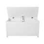 White Wooden Storage Organizing Kids Toy Box/Bench/Chest with Safety Hinged Lid for Ages 3+ Children - Image 1