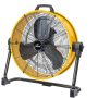 20 in. 3 Fan Speeds Heavy Duty High Velocity Barrel Floor Drum Fan with DC Brushless Motor, Yellow - Image 1