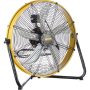20 in. 3 Speeds Heavy Duty Shroud Floor Fan in Yellow with 1/4 HP Powerful Motor, 6300 CFM - Image 1