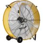30 in. 3 Speeds Drum Fan in Yellow with 1/3 HP Powerful Motor, 5 in. Wheels for Workshop, Garage, Industrial Room - Image 1